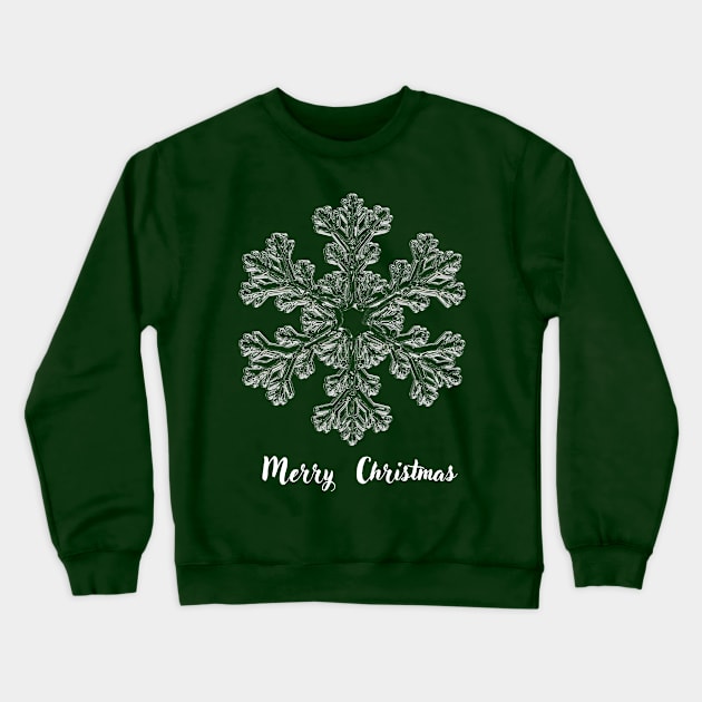 Merry Christmas Ice Crystal Crewneck Sweatshirt by CreativeSun92